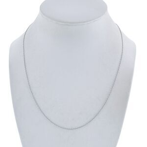 Vintage Sterling Silver 925 1.1mm Cable Link Chain Necklace 18"